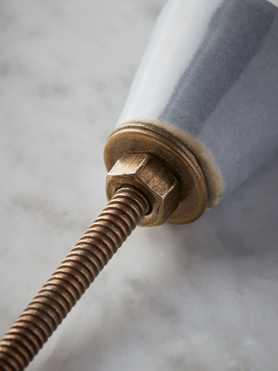 Cox & Cox Hardware<Ceramic Tapered Knob - Blue