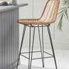Cox & Cox Stools<Chevron Flat Rattan Counter Stool
