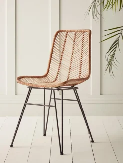 Cox & Cox Dining Chairs<Chevron Flat Rattan Dining Chair