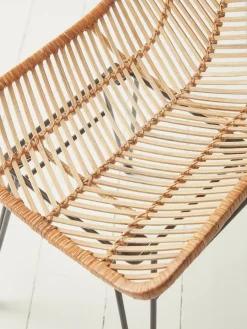 Cox & Cox Dining Chairs<Chevron Flat Rattan Dining Chair