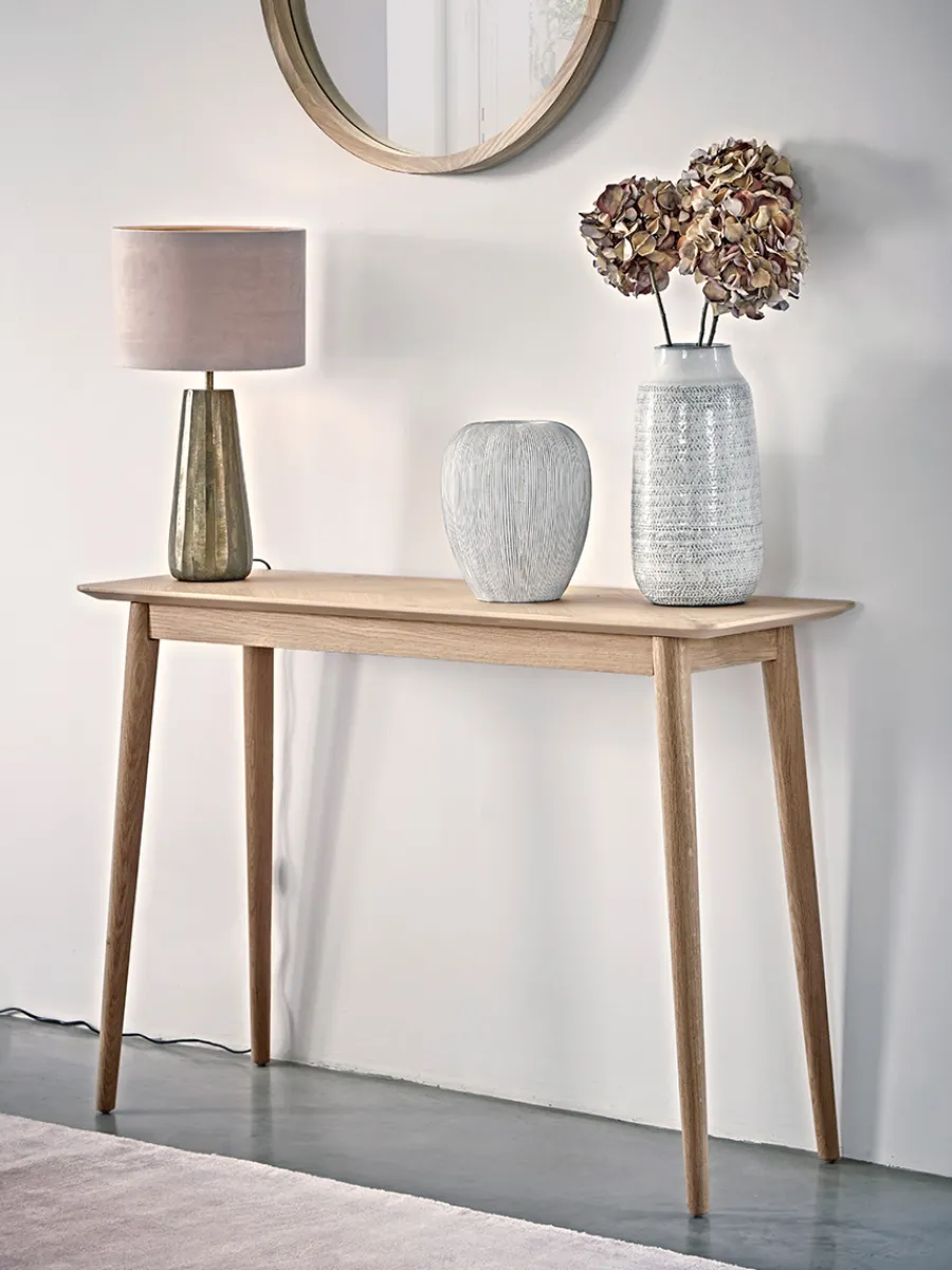 Cox & Cox Console Tables<Chevron Oak Console Table