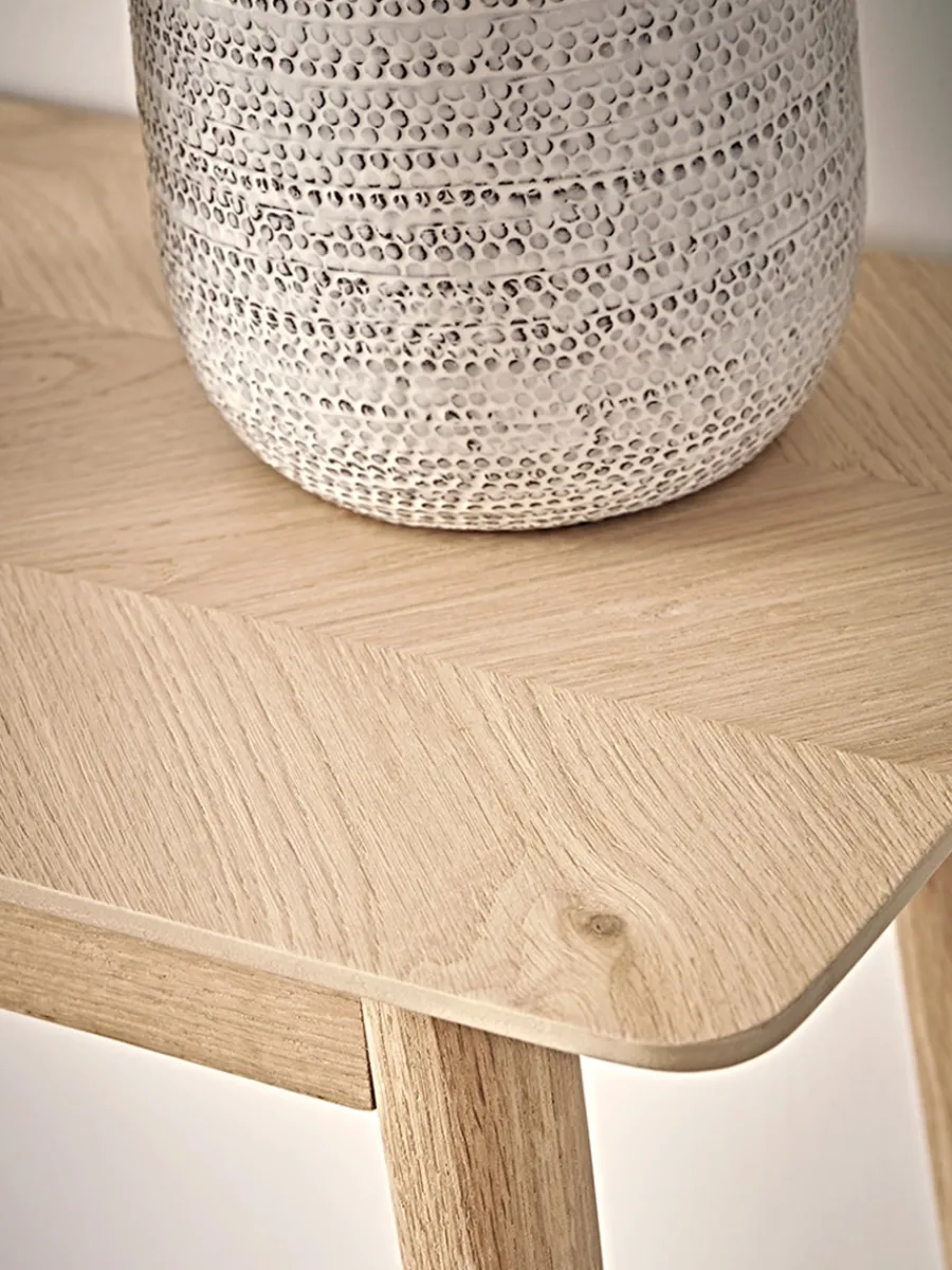 Cox & Cox Console Tables<Chevron Oak Console Table