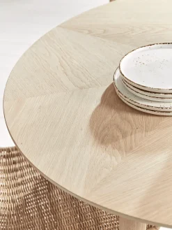 Cox & Cox Dining Tables<Chevron Oak Dining Table - Round