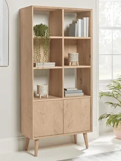 Cox & Cox Cabinets<Chevron Oak Display Unit