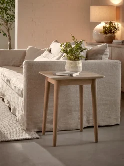 Cox & Cox Side Tables<Chevron Oak Side Table