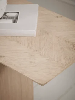 Cox & Cox Side Tables<Chevron Oak Sofa Table