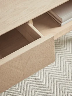 Cox & Cox Coffee Tables<Chevron Oak Storage Coffee Table