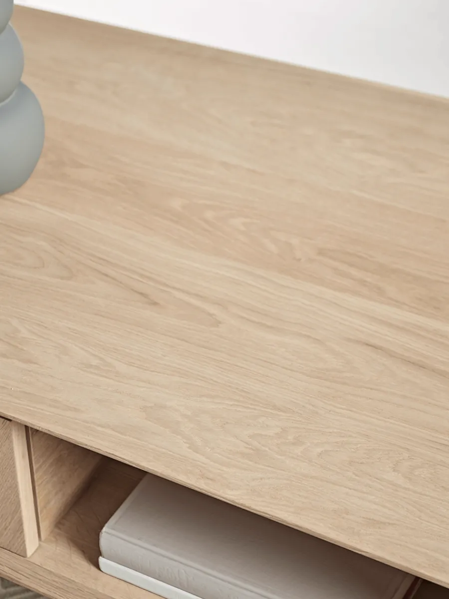 Cox & Cox Coffee Tables<Chevron Oak Storage Coffee Table