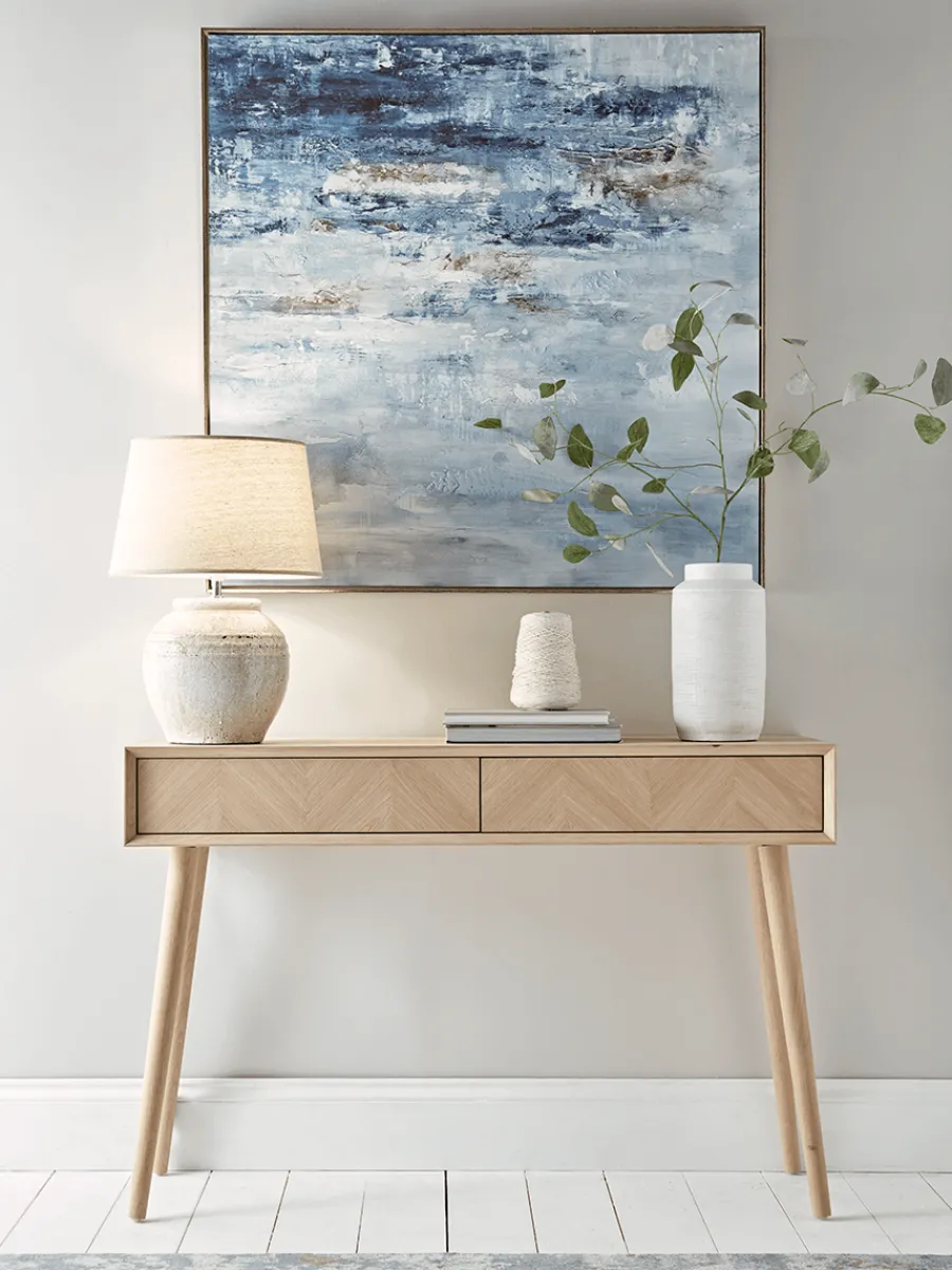 Cox & Cox Console Tables<Chevron Oak Storage Console Table