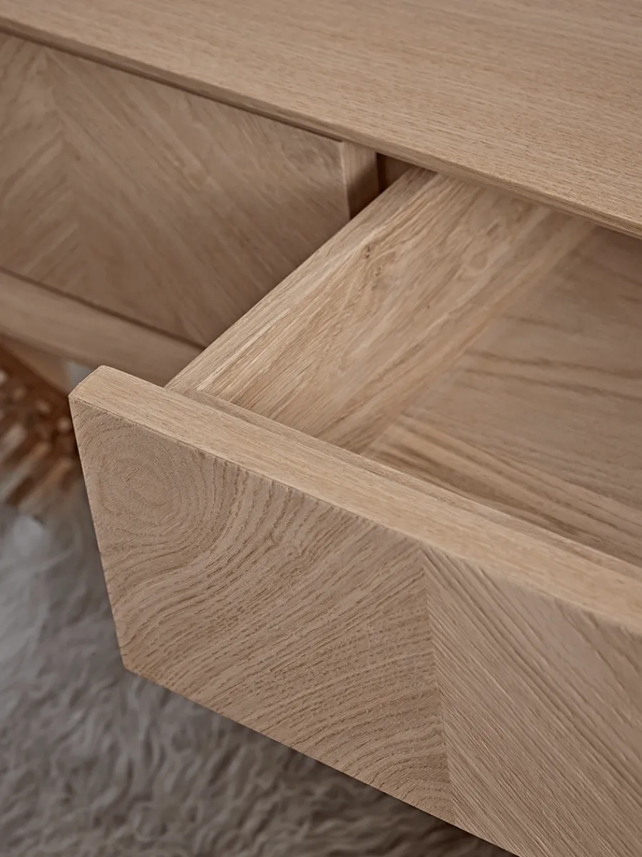 Cox & Cox Console Tables<Chevron Oak Storage Console Table