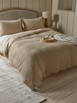 Cox & Cox Bedding|Bedding<Chunky Waffle Duvet Set - Super King