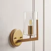 Cox & Cox Wall Lights<Column Glass & Brass Wall Light