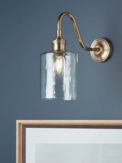 Cox & Cox Wall Lights<Column Glass Wall Light