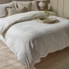 Cox & Cox Bedding|Bedding<Cotton Double Duvet Cover Set - Chevron Stripe
