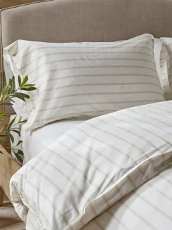 Cox & Cox Bedding|Bedding<Cotton Double Duvet Cover Set - Chevron Stripe