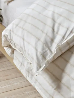Cox & Cox Bedding|Bedding<Cotton Double Duvet Cover Set - Chevron Stripe