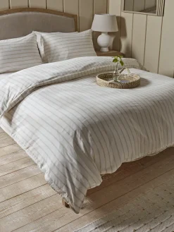 Cox & Cox Bedding|Bedding<Cotton Double Duvet Cover Set - Chevron Stripe