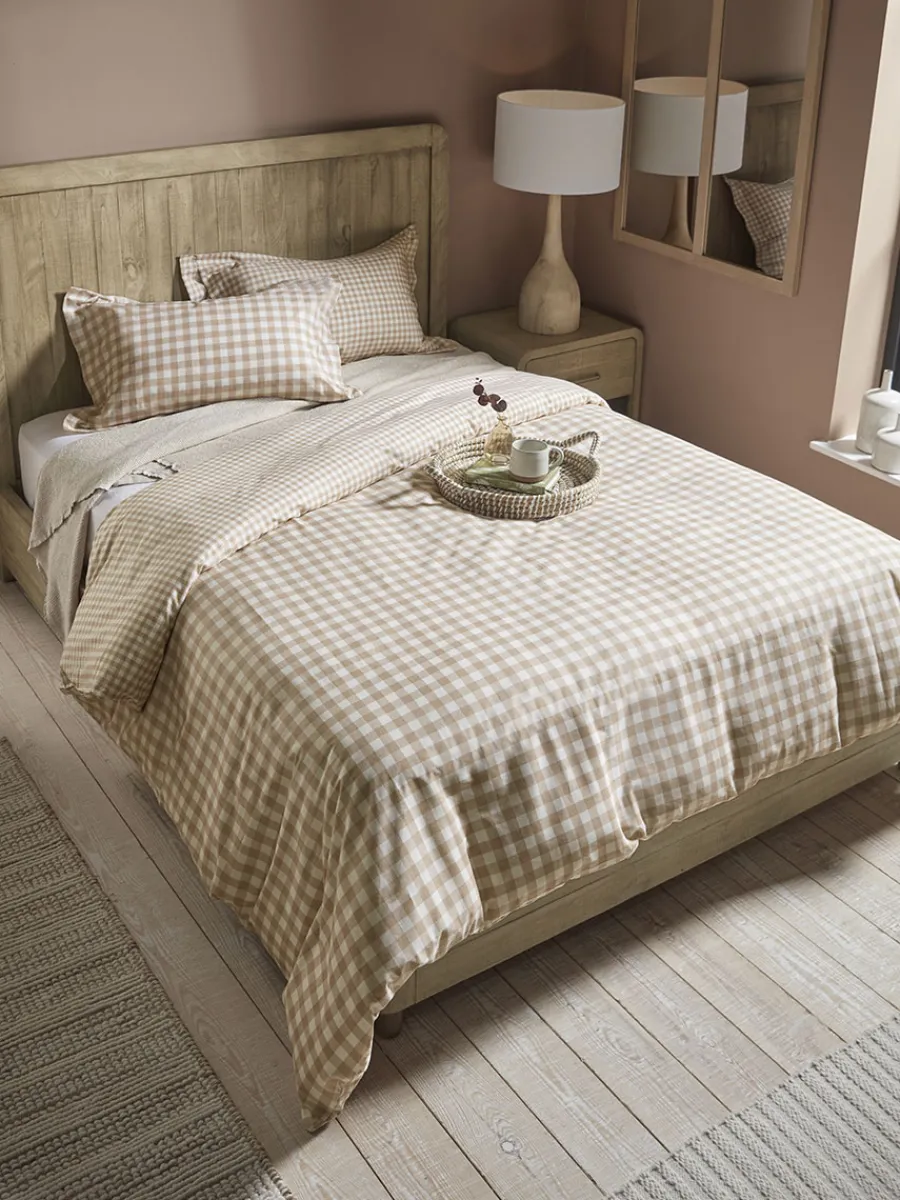 Cox & Cox Bedding|Bedding<Cotton Gingham Duvet Cover Set - King