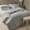 Cox & Cox Bedding|Bedding<Cotton King Duvet Cover Set - Pewter Grey
