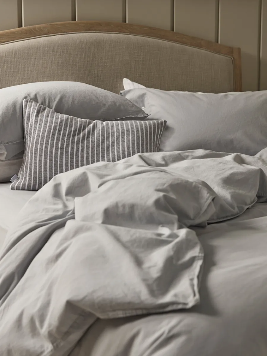 Cox & Cox Bedding|Bedding<Cotton King Duvet Cover Set - Pewter Grey