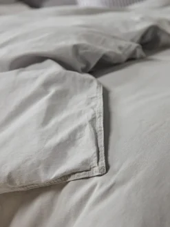 Cox & Cox Bedding|Bedding<Cotton King Duvet Cover Set - Pewter Grey