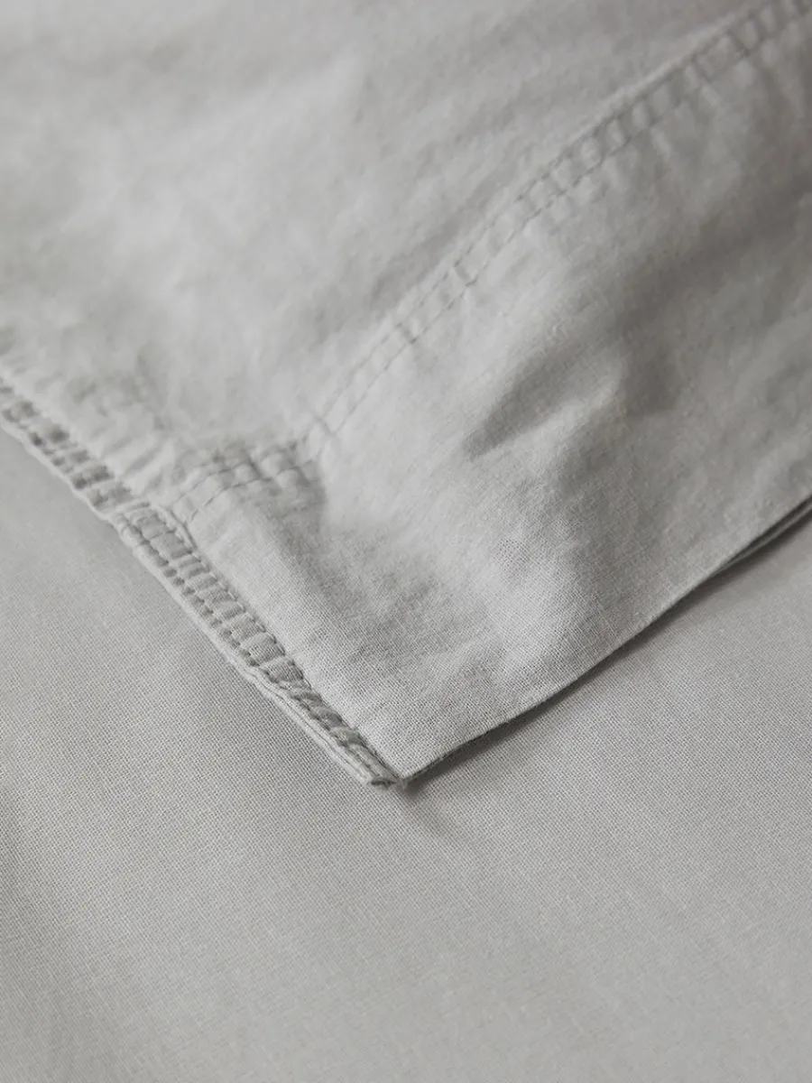 Cox & Cox Bedding|Bedding<Cotton King Duvet Cover Set - Pewter Grey