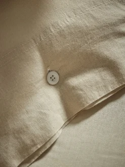 Cox & Cox Bedding|Bedding<Cotton King Duvet Cover Set - Flax