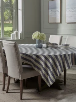 Cox & Cox Kitchen Accessories & Tableware<Cotton Tablecloth - Nautical Stripe - Large