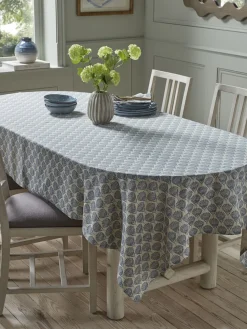 Cox & Cox Kitchen Accessories & Tableware<Cotton Tablecloth - Swedish Blue Print