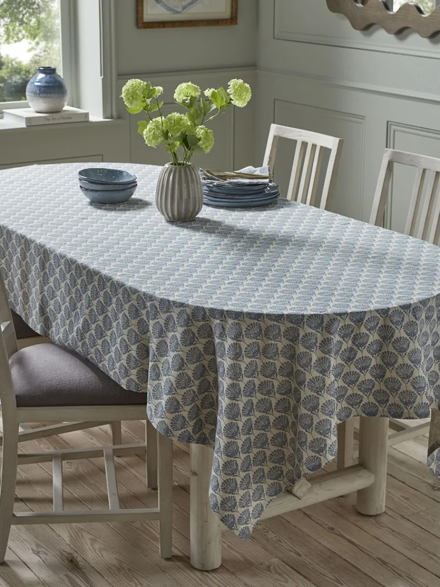 Cox & Cox Kitchen Accessories & Tableware<Cotton Tablecloth - Swedish Blue Print