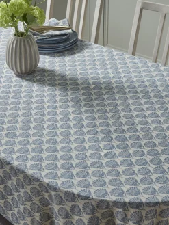 Cox & Cox Kitchen Accessories & Tableware<Cotton Tablecloth - Swedish Blue Print