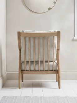 Cox & Cox Occasional Chairs|Armchairs & Loveseats<Curved Arm Mid Century Chair - Linen