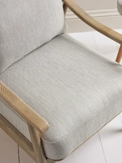 Cox & Cox Occasional Chairs|Armchairs & Loveseats<Curved Arm Mid Century Chair - Linen