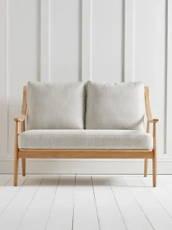 Cox & Cox Sofas<Curved Arm Mid Century Sofa - Linen