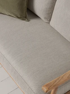 Cox & Cox Sofas<Curved Arm Mid Century Sofa - Linen