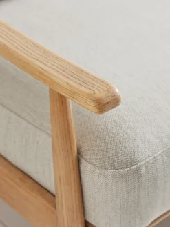 Cox & Cox Sofas<Curved Arm Mid Century Sofa - Linen