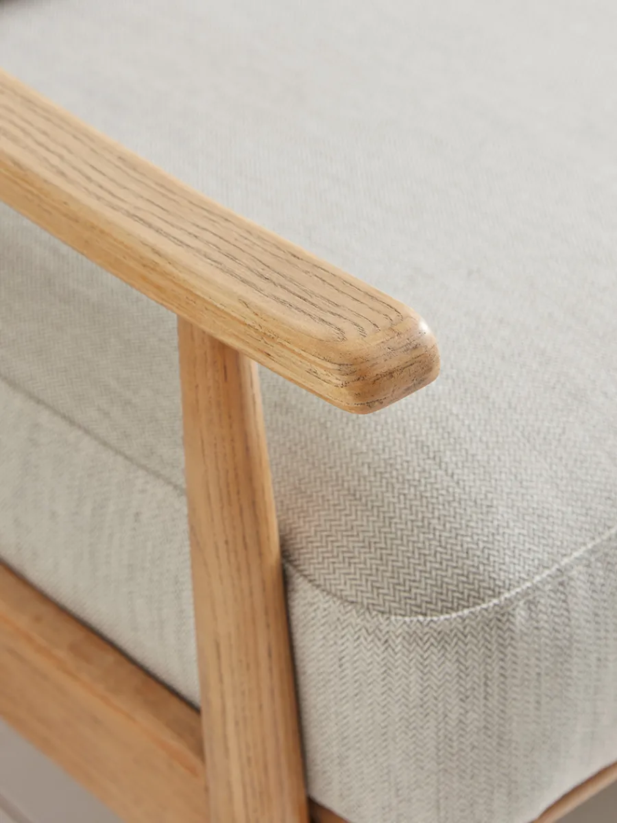 Cox & Cox Sofas<Curved Arm Mid Century Sofa - Linen