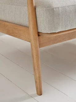 Cox & Cox Sofas<Curved Arm Mid Century Sofa - Linen