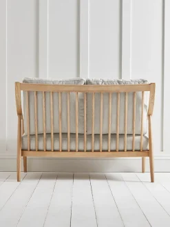 Cox & Cox Sofas<Curved Arm Mid Century Sofa - Linen