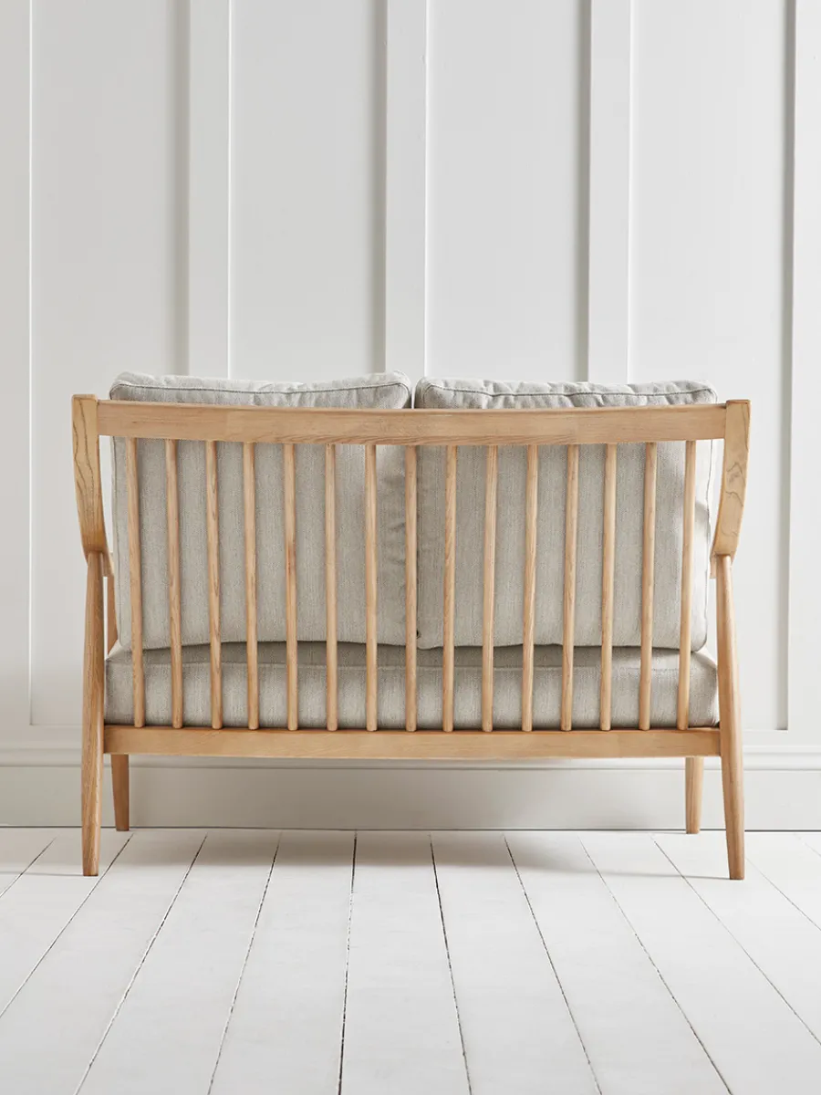 Cox & Cox Sofas<Curved Arm Mid Century Sofa - Linen