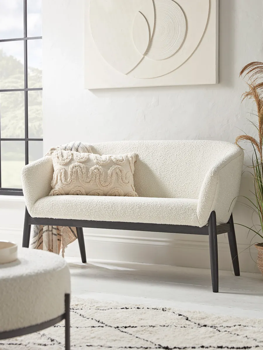 Cox & Cox Sofas<Curved Boucle Sofa