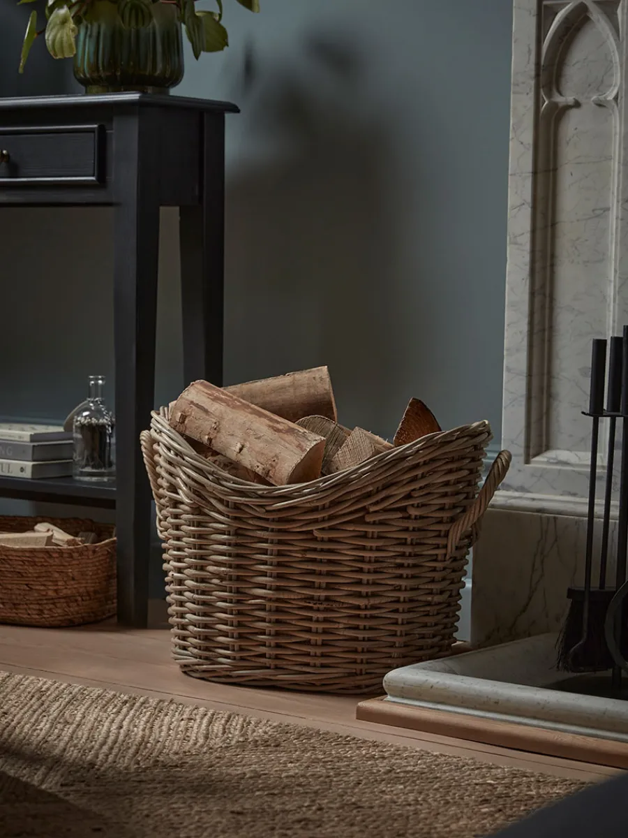 Cox & Cox Fireside<Curved Wicker Log Basket