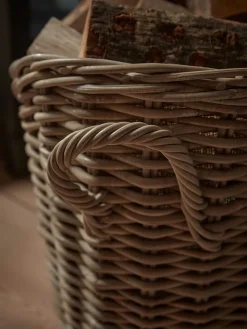 Cox & Cox Fireside<Curved Wicker Log Basket