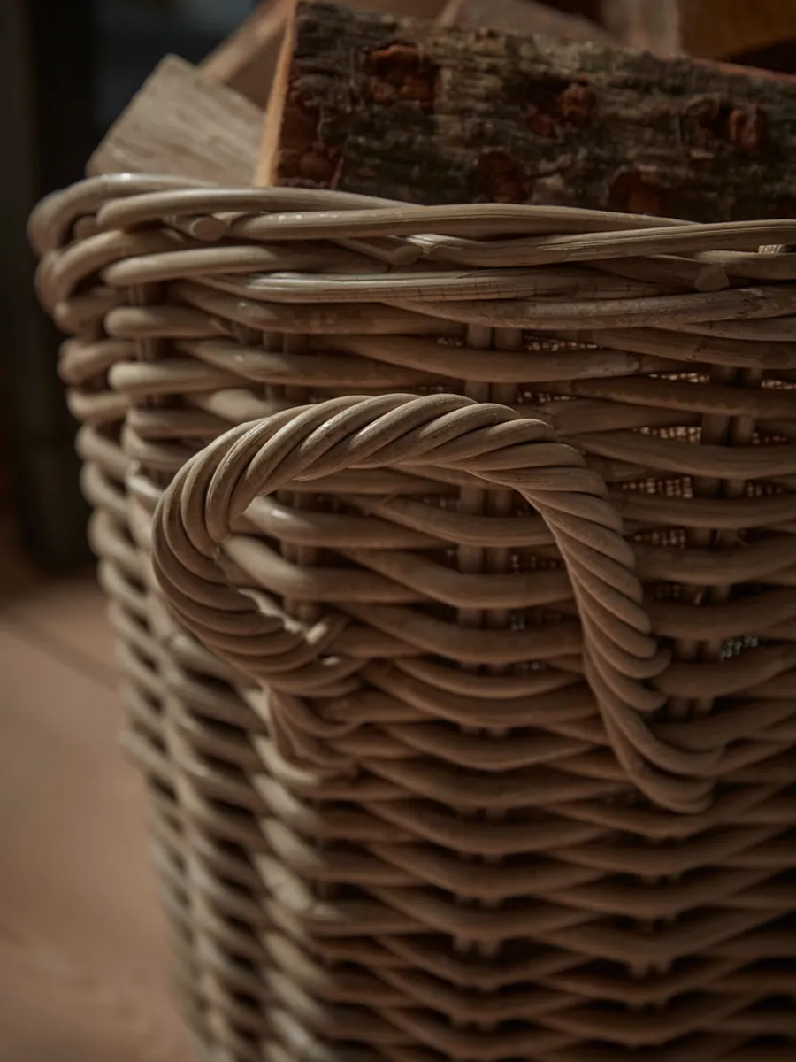 Cox & Cox Fireside<Curved Wicker Log Basket