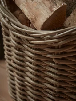 Cox & Cox Fireside<Curved Wicker Log Basket