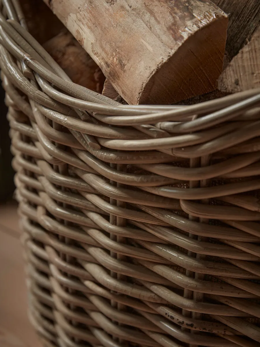 Cox & Cox Fireside<Curved Wicker Log Basket