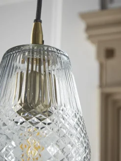Cox & Cox Pendants<Diamond Glass Pendant - Tapered
