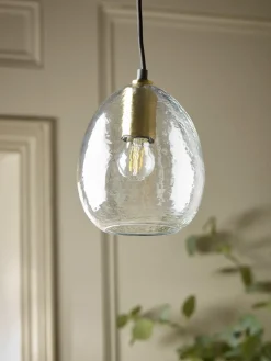 Cox & Cox Pendants<Dimpled Glass Pendant - Dome
