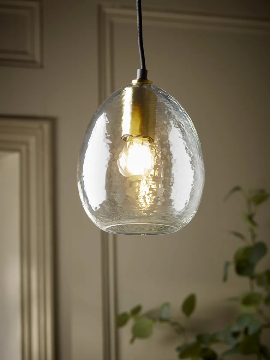 Cox & Cox Pendants<Dimpled Glass Pendant - Dome