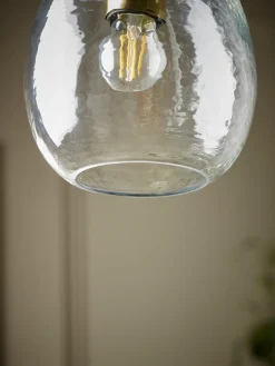 Cox & Cox Pendants<Dimpled Glass Pendant - Dome